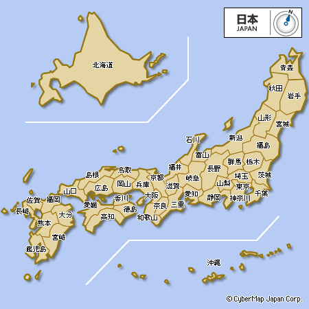 全国の地図