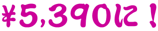 \5,390に!